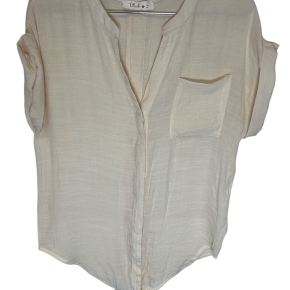 Cream Women's Top Like NEW Sz M - Picture 2 of 3